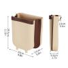 DYPASA Garbage Recycling Bin Kitchen Folding Wall-Mounted Trash Can Cabinet Door Hanging Waste Bin Household Collapsible Garbage Bin, Khaki, 9L/2.3 Gallon Kitchen Trash Can view 2