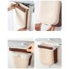 DYPASA Garbage Recycling Bin Kitchen Folding Wall-Mounted Trash Can Cabinet Door Hanging Waste Bin Household Collapsible Garbage Bin, Khaki, 9L/2.3 Gallon Kitchen Trash Can view 3