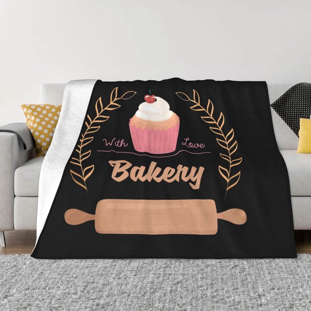 Bakery Cupcake Cozy Up with Our Ultra-Soft Fleece Blanket - Perfect for Home and Travel 60"x50"