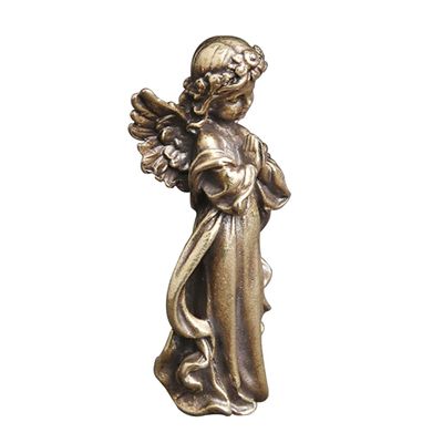 Cabilock Angel Table Decoration Blessing Angel Figure Little Angel Statues Outdoor Angel Statues Praying Angel Statue Tablescape Decor Copper Angel Figurine Decor Baby Brass Guardian Angel