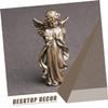 Cabilock Angel Table Decoration Blessing Angel Figure Little Angel Statues Outdoor Angel Statues Praying Angel Statue Tablescape Decor Copper Angel Figurine Decor Baby Brass Guardian Angel view 3