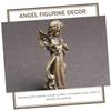 Cabilock Angel Table Decoration Blessing Angel Figure Little Angel Statues Outdoor Angel Statues Praying Angel Statue Tablescape Decor Copper Angel Figurine Decor Baby Brass Guardian Angel view 4