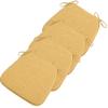 4 Set of Chair Cushion Ties for Dining Chairs Horseshoe Chair Cushion Anti-slip Solid Wood Memory Foam Chair Cushion Kitchen Chair Pad and Dining Seat Cushion with Machine Washable Linen Cover view 1