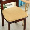 4 Set of Chair Cushion Ties for Dining Chairs Horseshoe Chair Cushion Anti-slip Solid Wood Memory Foam Chair Cushion Kitchen Chair Pad and Dining Seat Cushion with Machine Washable Linen Cover view 3