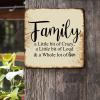 ArogGeld Family A Little Bit of Crazy Metal Sign Positive Lettering Quotes Metal Tin Sign Home Wall Decoration Unique Wall Plaque Decor for Street Home Bar Club Kitchen 15.2x15.2in view 2