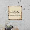 ArogGeld Motivational Lettering Quotes Metal Sign Welcome Please Remove Your Shoes Aluminum Sign Home Wall Decoration Unique Wall Art Decor for She Shed Restaurant Garage 10x10in view 3