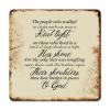 ArogGeld Inspiration Sayings Lettering Tin Sign The People Who Walked in Darkness Have Seen A Great Light Sign Home Wall Decoration Artistic Plaque Tin Sign for Music Bar Club Men's Cave 15.2x15.2in view 1