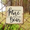 ArogGeld Metal Sign I Love You More Than I Can Bear Metal Wall Art Positive Family Quote Home Wall Decoration Classic Plaque Tin Sign for Restaurant Bar Pub Shop Road 10x10in view 4