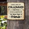 ArogGeld Metal Sign Chance Made Us Colleagues But The Fun Metal Tin Sign Religious Lettering Quotes Decorative Home Wall Art Unique Wall Plaque Poster for Bar Cafe Pub Garage Kitchen 15.2x15.2in view 2