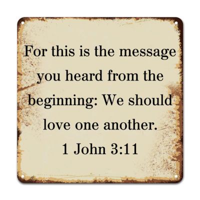 ArogGeld Religious Quote Sayings Tin Sign for This is The Message You Heard from Metal Wall Art Decorative Home Wall Art Unique Plaque Tin Sign for Home Kitchen Garden Man Cave 10x10in