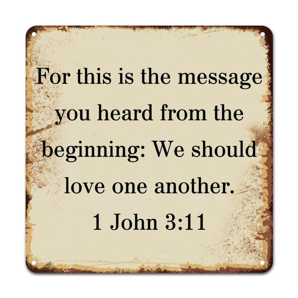 ArogGeld Religious Quote Sayings Tin Sign for This is The Message You Heard from Metal Wall Art Decorative Home Wall Art Unique Plaque Tin Sign for Home Kitchen Garden Man Cave 10x10in