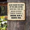 ArogGeld Inspiration Family Phrase Tin Sign Also I Heard The Voice of The Lord Metal Wall Art Home Wall Decoration Artistic Wall Decoration for Home Kitchen Bar Room Garage 10x10in view 2