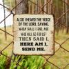 ArogGeld Inspiration Family Phrase Tin Sign Also I Heard The Voice of The Lord Metal Wall Art Home Wall Decoration Artistic Wall Decoration for Home Kitchen Bar Room Garage 10x10in view 4
