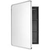 Movo Medicine Cabinet with Mirror, 20 Inch x 31 Inch Metal Framed Bathroom Mirror Medicine Cabinet Rectangle Tilting Beveled Vanity Mirrors Recess or Surface Mount Installation Chrome view 1