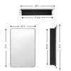 Movo Medicine Cabinet with Mirror, 20 Inch x 31 Inch Metal Framed Bathroom Mirror Medicine Cabinet Rectangle Tilting Beveled Vanity Mirrors Recess or Surface Mount Installation Chrome view 2