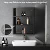 Movo Medicine Cabinet with Mirror, 20 Inch x 31 Inch Metal Framed Bathroom Mirror Medicine Cabinet Rectangle Tilting Beveled Vanity Mirrors Recess or Surface Mount Installation Chrome view 4
