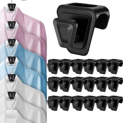 18 Pcs Hangers Space Saving,Clothes Hanger Connector Hooks,Heavy Duty Plastic Hangers Hooks,Clothes Hanger Connector Hooks,Wardrobe Organizers and Storage