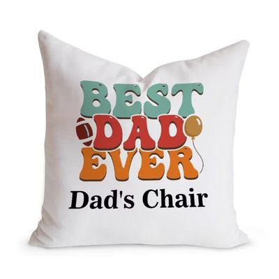 Citron Pom Funny Dad Pillow, Custom Best Dad Ever Pillow, Husband Pillow, Funny Dad Gift, Papa Cushion, Personalize Gift for Daddy (Multi 3)