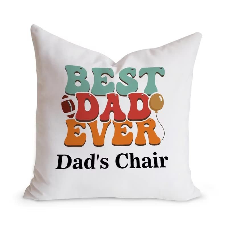 Citron Pom Funny Dad Pillow, Custom Best Dad Ever Pillow, Husband Pillow, Funny Dad Gift, Papa Cushion, Personalize Gift for Daddy (Multi 3)