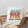 Citron Pom Funny Dad Pillow, Custom Best Dad Ever Pillow, Husband Pillow, Funny Dad Gift, Papa Cushion, Personalize Gift for Daddy (Multi 3) view 2