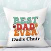 Citron Pom Funny Dad Pillow, Custom Best Dad Ever Pillow, Husband Pillow, Funny Dad Gift, Papa Cushion, Personalize Gift for Daddy (Multi 3) view 3