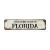 Bomehhjuli Tin Sign Back Home Again in Florida Metal Wall Art Florida State Aluminum Sign Home State Easy to Mount Rustic Metal Art Plaque for Bar Pub Man Cave Garage Kitchen 24x6in view 1