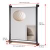 OLDRAINBOW Industrial Pipe Mirror Wood Shelves,Bedroom Mirror with Shelf,Rectangle Iron Wall Mirrors for Living Room Bedroom(34.6 x 23.6 in) view 2
