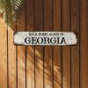 Bomehhjuli Back Home Again in Georgia Metal Sign Georgia State Metal Tin Sign City Pride Metal Wall Art Location Antique Wall Plaque Poster for Garage Man Cave Bar Kitchen 18x4in view 4