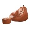 Bean Bag Chair Cover Only (No Filler), Solid Color Simple Design Seat Waterproof Slipcover Lazy Lounge or Gaming Chair Sack Beanbag for Adults,Kids,Teens,Brown,100 * 120cm view 1