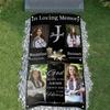 44memory Custom Memorial Grave Blanket Photo Name, Custom Grave Funeral Blanket, Personalized Memory Blanket for Loss of Loved Ones in Heaven B08, 1x3ft view 1