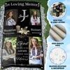 44memory Custom Memorial Grave Blanket Photo Name, Custom Grave Funeral Blanket, Personalized Memory Blanket for Loss of Loved Ones in Heaven B08, 1x3ft view 2