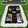 44memory Custom Memorial Grave Blanket Photo Name, Custom Grave Funeral Blanket, Personalized Memory Blanket for Loss of Loved Ones in Heaven B08, 1x3ft view 4