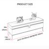 Storage Bench,Faux Leather Storage Bench,Premium End of Bed Bench with Storage,Modern Upholstered Bench Shoe Bench Bedroom Bench-Orange 80x40x45cm(31x16x18inch) view 2