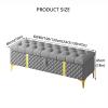 Storage Bench,Luxurious Storage Bench End of Bed Bench,Leather Upholstered Bench with Storage,Modern Storage Benches Bedroom Bench Storage Chest-Beige 100x40x45cm(39x16x18inch) view 2