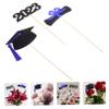 Beavorty 5bags Glitter Graduation Vase Picks for Floral Centerpieces for Graduation Season Elegant Photo Props for Celebrating Achievements view 3