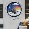 AECEVAN Wall Mount Moving Sand Art, 17.3'' Wall Mounted Rotate Sculpture 3D Deep Sea Sandscape Moving Display Round Glass Sandscape Moving Flowing Sand Frame, Wall Art Decor for Home Office view 2