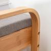 Bamboo Shoes Rack Entrance Bench Shoe Stool with Seater Cushion,Creative Shoe Shelf Multifunctional Storage Stool,for Hallway,Bedroom,Living Room. view 3