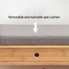 Bamboo Shoes Rack Entrance Bench Shoe Stool with Seater Cushion,Creative Shoe Shelf Multifunctional Storage Stool,for Hallway,Bedroom,Living Room. view 4