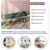 Luxurious Entryway Bench Shoe Rack Bench,Soft Velvet Upholstered Bench Seat Shoe Storage Bench,Modern Entry Shoe Bench Shoe Organizer Furniture-Green 100x30x45cm(39x12x18inch) view 2