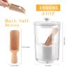 1000ML/33OZ Acrylic Bath Salt jar With Scoop Bath Salt Containers with Lids and Scoop Bath Salt Big Jar for Salt Candy Tea view 2