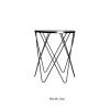 Geometric Small Round Coffee Table, Glass Side Table, Wrought Iron Metal Craft, Nordic Style, 38 * 48.5cm/50 * 60cm(Size:38 * 48.5cm,Color:A) view 2