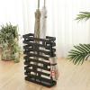Tudomro Umbrella Stands for Entryway Large Metal Umbrella Holder 3.94 x 11.81 x 16.93 Inches with Removable Water Tray and Hooks Decor Freestanding Rectangular Hollow Rack for Home Office (Black) view 4