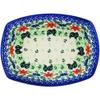 Polmedia Polish Pottery Rectangular Baker UNIKAT - Poppies Obsession Pattern Handmade in Boleslawiec Poland by Ceramika Dalia + Certificate of Authenticity view 2