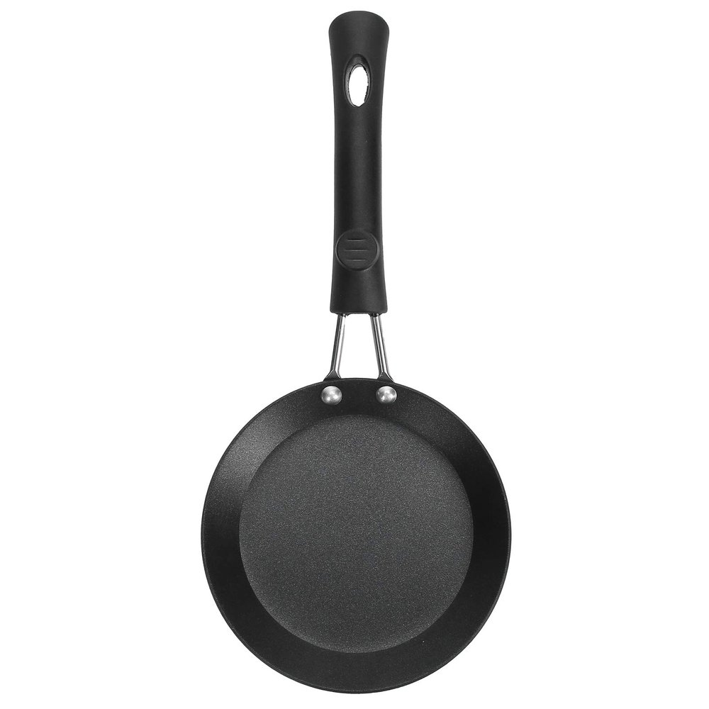 QANYEGN 5 Inch Small Frying Pan, One Egg Frying Pan, Mini Nonstick Durable Frying Pan Skillet, Refined Iron Omelet Pan for Kitchen, Outdoor Cooking, Grill