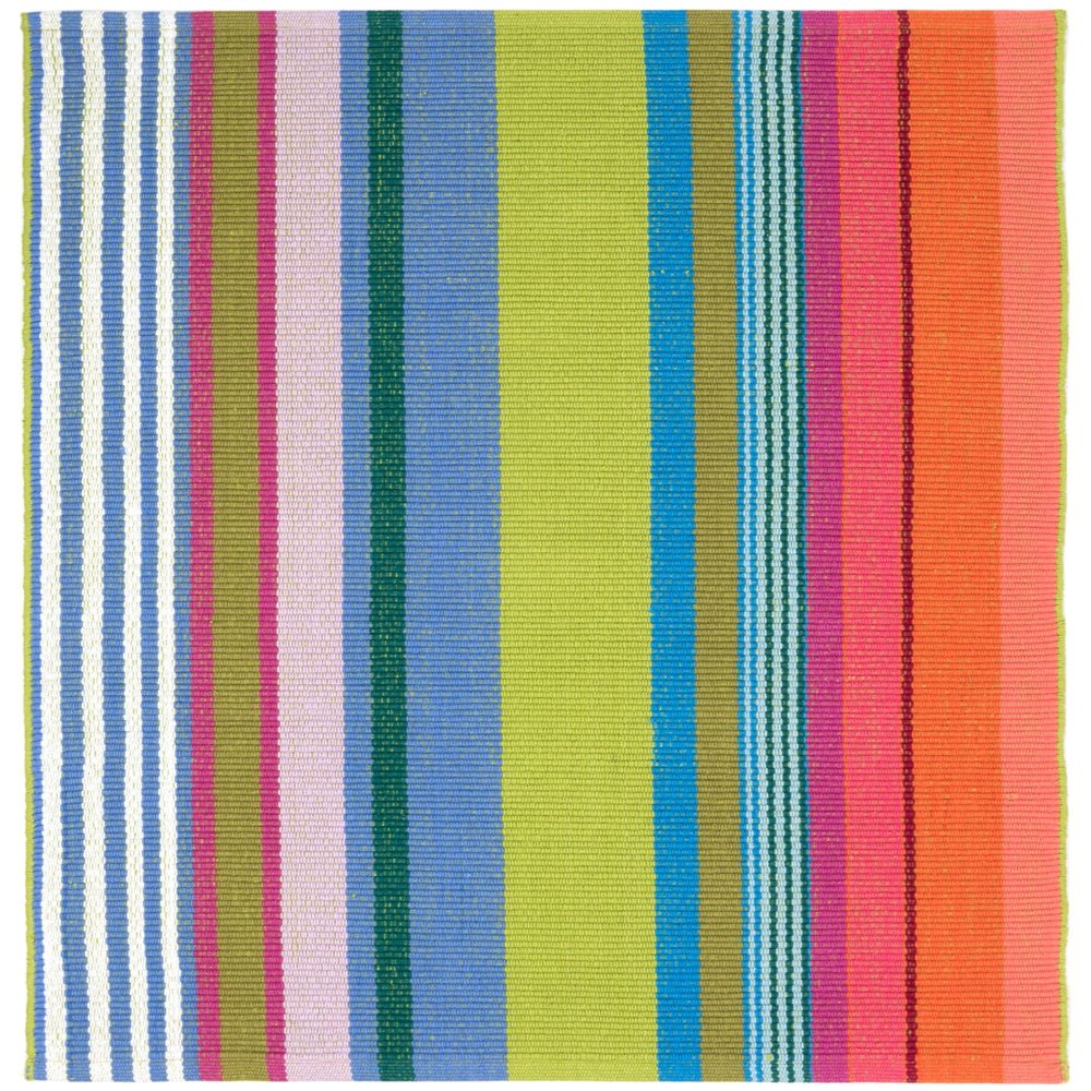 Dash & Albert Mellie Stripe Handwoven Cotton Rug, 4 X 6 Feet, Multicolored Stripe Pattern