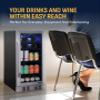 NewAir 15" Single Zone Beverage & Wine Fridge Beverage Refrigerator & Wine Cooler for 33 Bottles / 80 Cans | Freestanding or Built-In Under Counter Mini Fridge for Beer, Wine & Soda | Stainless Steel view 3