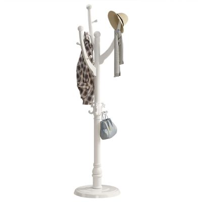 Coat Rack Freestanding Coat Tree Coat Rack Wood Floor Standing Tree Shaped Coat Stand Living Room Bedroom Office Hallway Hanger Vertical Single Rod Coat Shelf Wooden Coat Rack Metal coat rack Tree Co