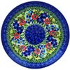 Polmedia Polish Pottery Dessert Plate UNIKAT - Cobalt Water Meadow Pattern Handmade in Boleslawiec Poland by Ceramika Dalia + Certificate of Authenticity view 1