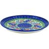Polmedia Polish Pottery Dessert Plate UNIKAT - Cobalt Water Meadow Pattern Handmade in Boleslawiec Poland by Ceramika Dalia + Certificate of Authenticity view 2
