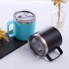 14 ounce coffee cup, vacuum insulated camping cup with lid, double layer stainless steel travel cup, outdoor coffee thermos view 4